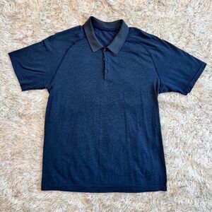 Lululemon Blue SS Metal Vent Tech Polo Shirt